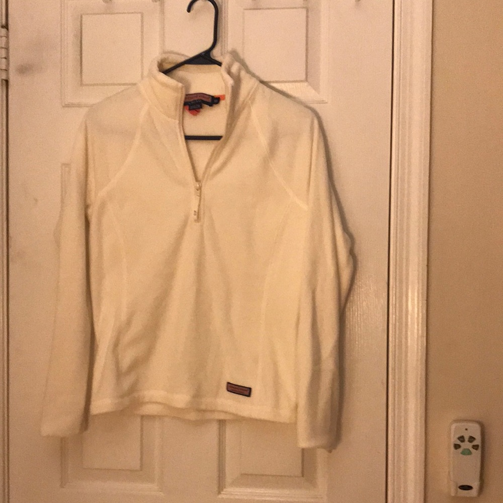 Vineyard Vines cream 3/4 zip pullover